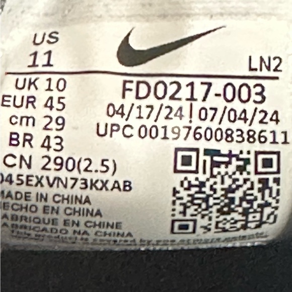 Men’s - Nike Air Zoom Infinity Tour 2 Black Gold Golf FD0217-003 New - Picture 16 of 16